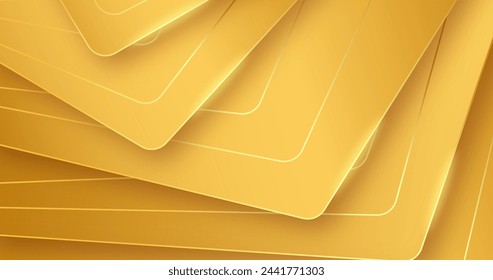 3d layes gold luxury background vector design in eps 10 