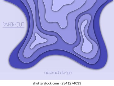 3d layout of the cover, banner, leaflet in the style of cut paper. Abstract smooth shapes create the effect of multi-layered elevation. Abstract background for creative design and creative idea