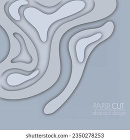 3d layout of the cover, banner, leaflet in the style of cut paper. Abstract smooth shapes create the effect of multi-layered elevation. Abstract background for creative design and creative idea