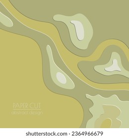 3d layout of the cover, banner, leaflet in the style of cut paper. Abstract smooth shapes create the effect of multi-layered elevation. Abstract background for creative design and creative idea