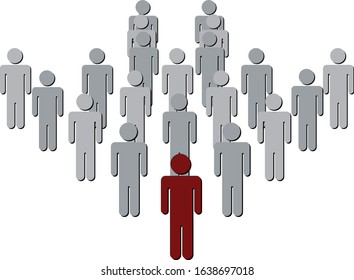 3D. Leadership, Standing Out From The Crowd, Individuality.