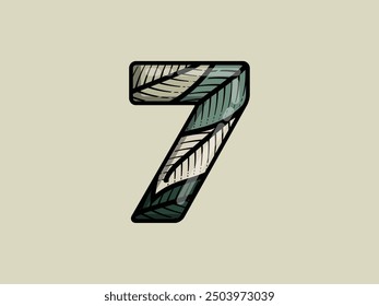 3D LEAF MOTIF ALPHABET LETTER 