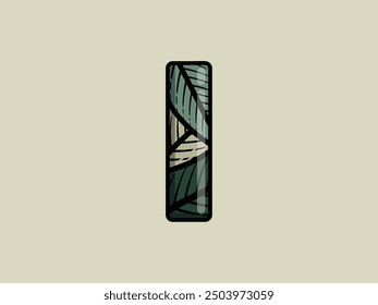 3D LEAF MOTIF ALPHABET LETTER 