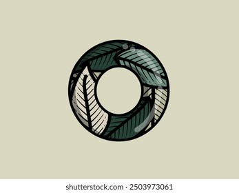 3D LEAF MOTIF ALPHABET LETTER 