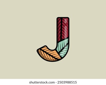 3D LEAF MOTIF ALPHABET LETTER 