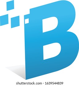 3D Letter B creative cutting edge logo design