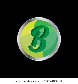 3D letter B logo