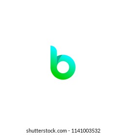 3D letter b logo