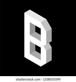3d Letter B logo icon design template element. Vector illustration