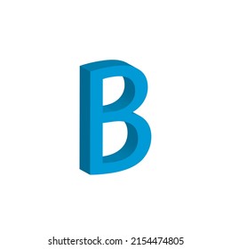 3d Letter B Simple Clip Art Stock Vector (Royalty Free) 2154474805 ...