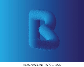 3d letter B vector images blue gradient background. B letter vector blue gradient background. B letter vector art, icons, gradient background.
