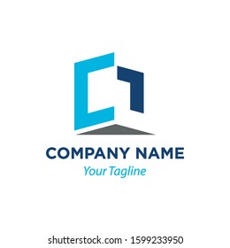 3D Letter C D Icon Vector Logo Template, EPS 10.