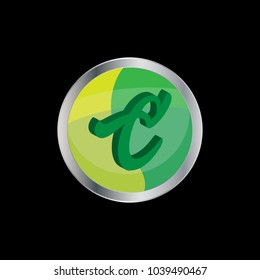 3D letter C logo