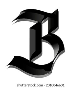 3 d colección de letras - B
