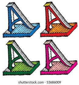 3d letter A drawing