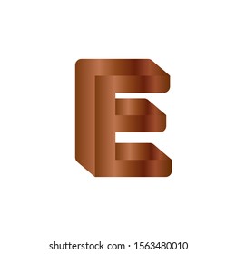 3D Letter of E Degine Logo