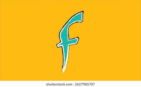 3D Letter F Logo in Green