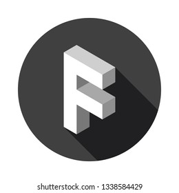 3d Letter F logo icon design template element. Vector illustration