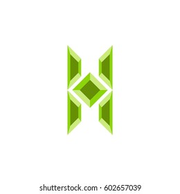 3d letter h logo 