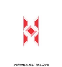 3d letter h logo 