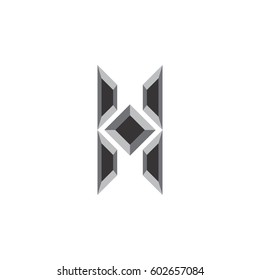 3d letter h logo 