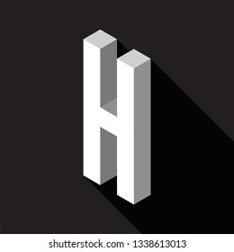 3d Letter H logo icon design template element. Vector illustration