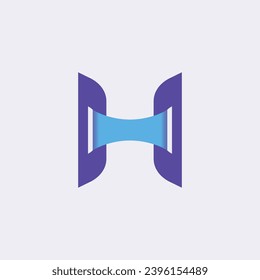 3D-Buchstaben H Logo, geeignet für App-Logo und anderes Grafikdesign. 