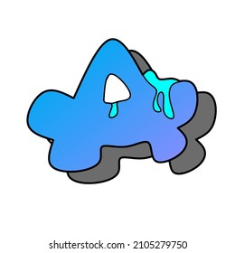 Iconos de 3d letras, ilustraciones vectoriales