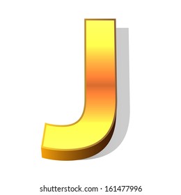 3d Letter J Gold Metal On Stock Vector (Royalty Free) 161477996 ...