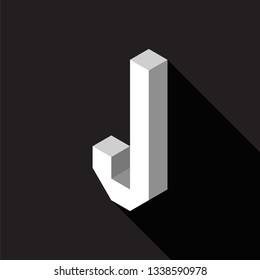 3d Letter J logo icon design template element. Vector illustration