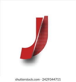 3D-Buchstabe J Gestaltung mit geschnittenem Texteffekt
