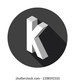 3d Letter K logo icon design template element. Vector illustration