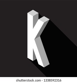 3d Letter K logo icon design template element. Vector illustration