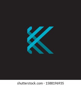 3d letter k logo vector download