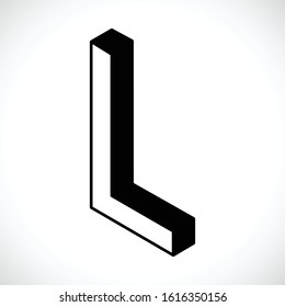 3d Letter L logo icon design template element. Vector illustration