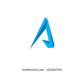 3D Letter A Logo