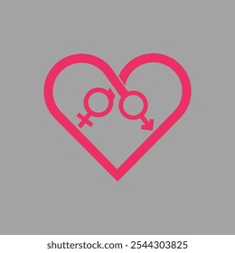3D Letter Logo combined with gender logo and symbol