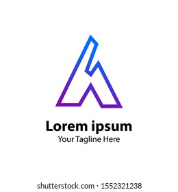 3D Letter A Logo Concept. Modern Logo Design With color gradation