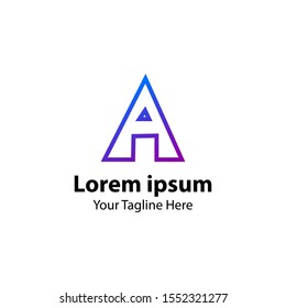 3D Letter A Logo Concept. Modern Logo Design With color gradation