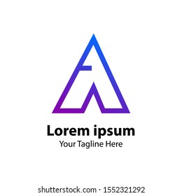 3D Letter A Logo Concept. Modern Logo Design With color gradation
