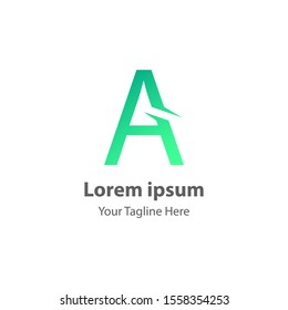 3D A Letter Logo Design Concept.   