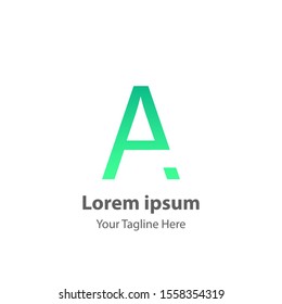 3D A Letter Logo Design Concept.   