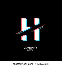 3d Letter Logo H