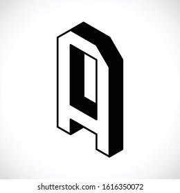 3d Letter A logo icon design template element. Vector illustration