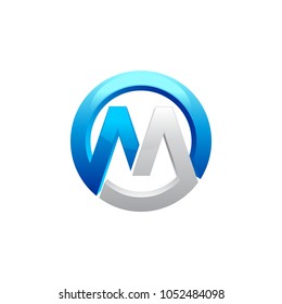 3D Letter M Logo Design