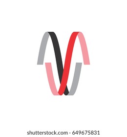 3d letter m and w logo