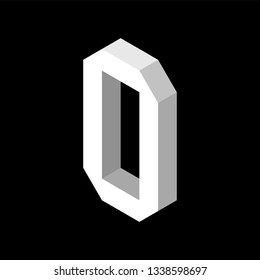 3d Letter O logo icon design template element. Vector illustration