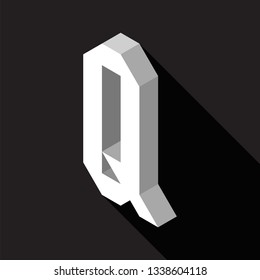 3d Letter Q logo icon design template element. Vector illustration