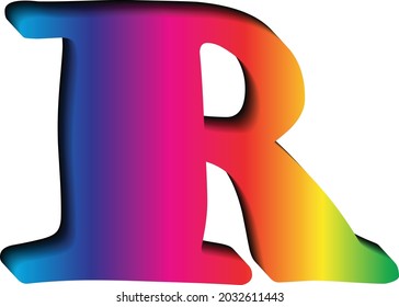 3d Letter R Multi Colors Stock Vector (Royalty Free) 2032611443 ...