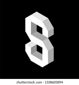 3d Letter S logo icon design template element. Vector illustration